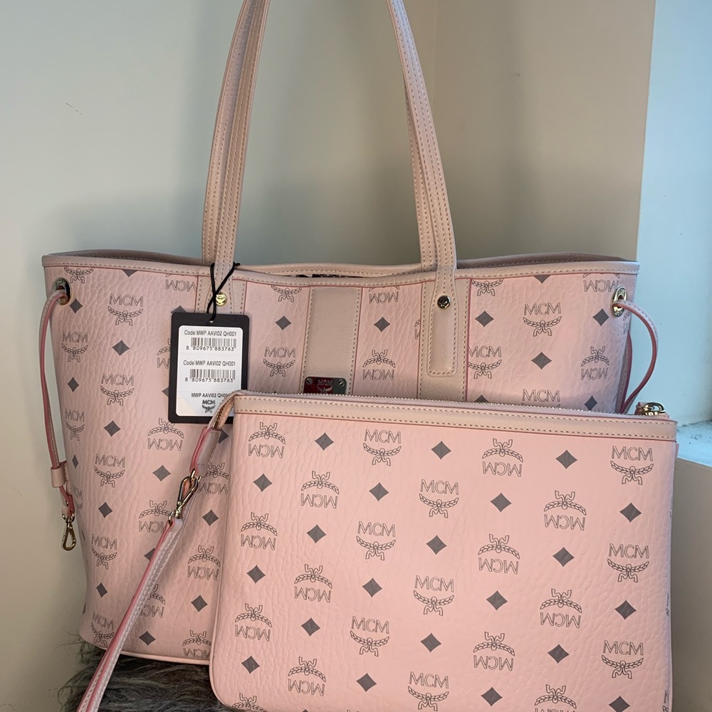 Reversible Liz Shopper in Viestos Powder Pink Medium